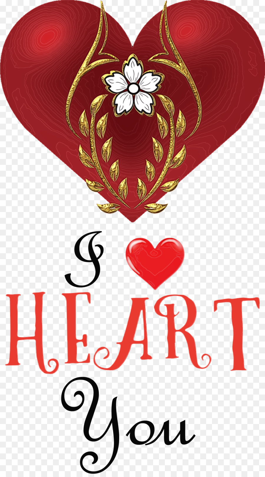 сердце，акварельная живопись PNG