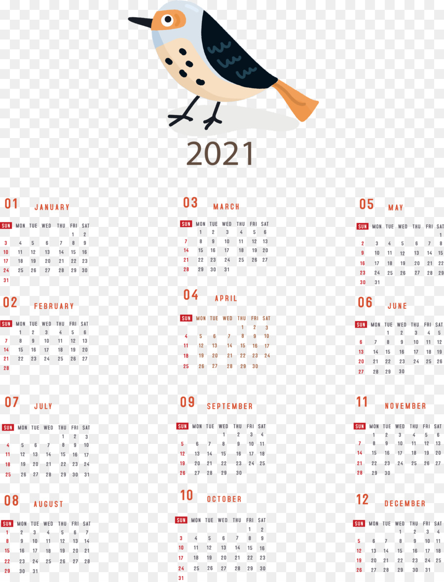 календарная система，цветочный календарь 2021 PNG