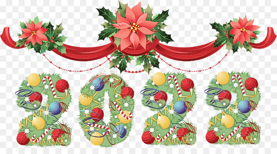 цветочный дизайн，Рождественский орнамент M PNG