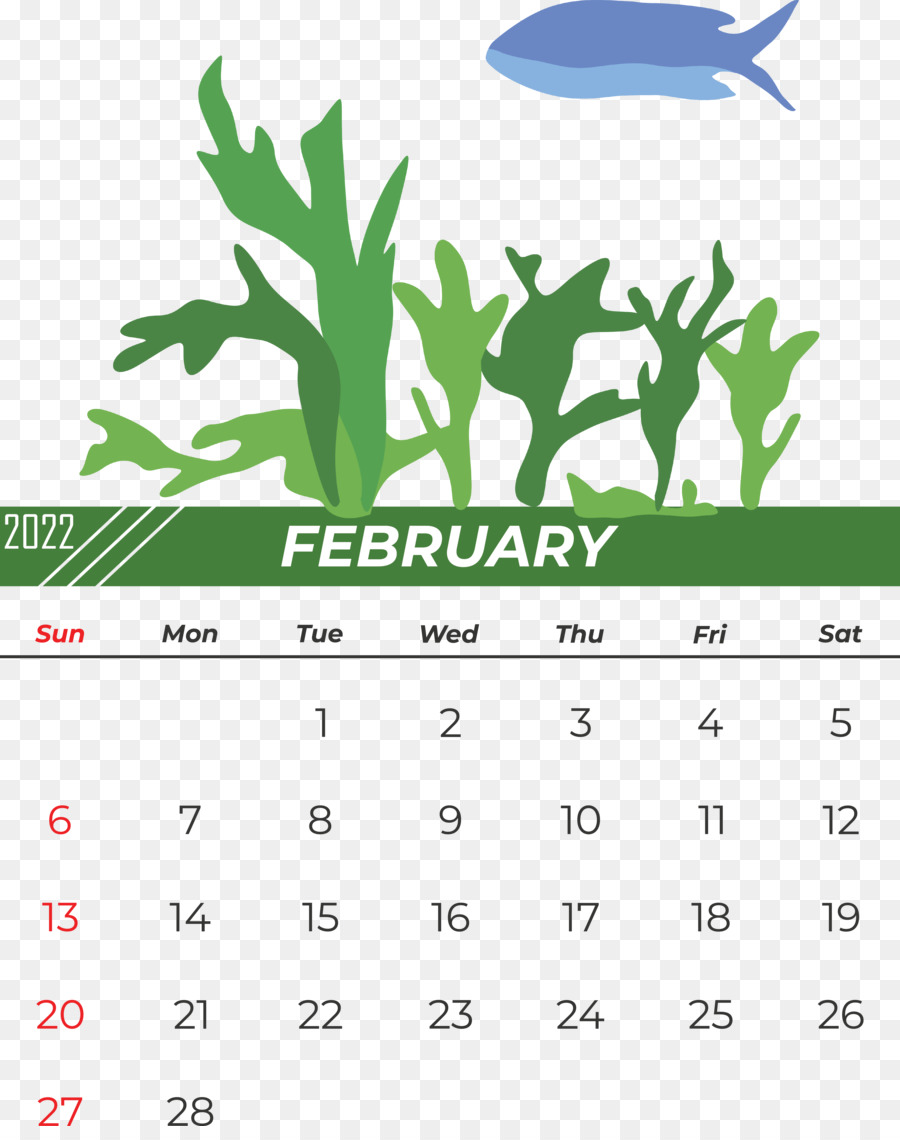 Календарь февраль，Бесплатно PNG