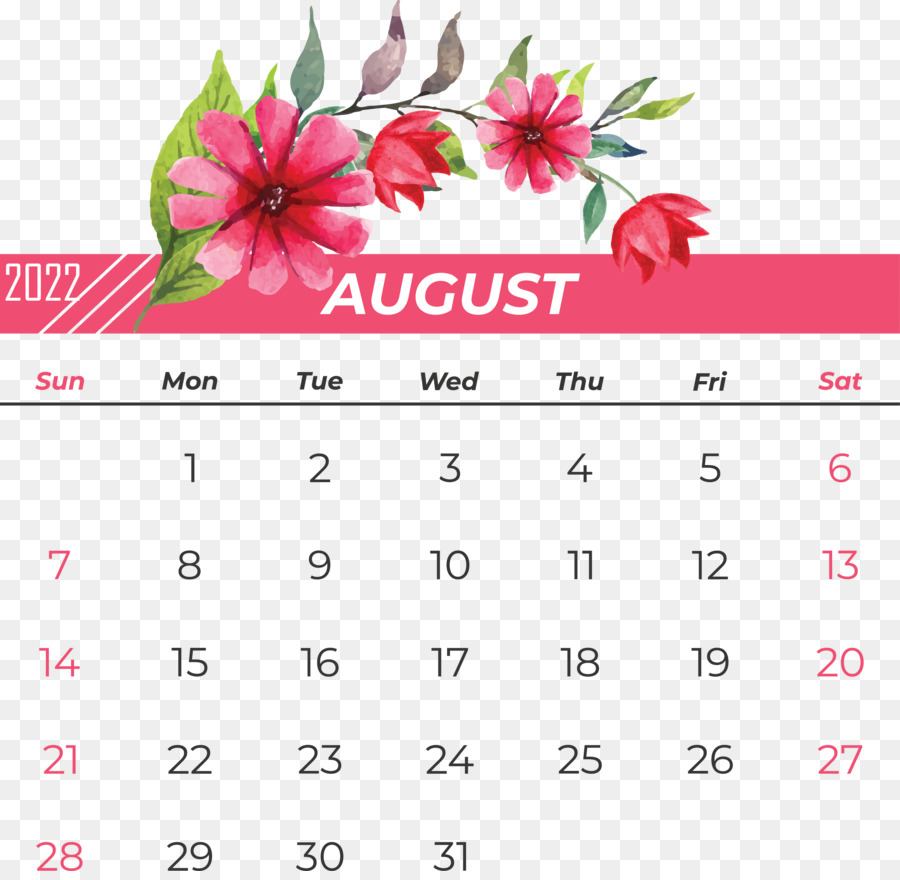 Календарь，цветок PNG