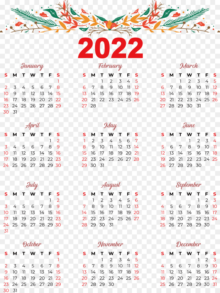 Календарь 2024 года，Даты PNG