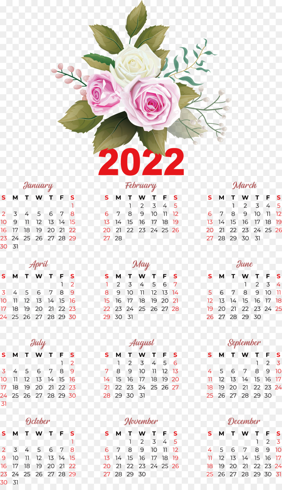 Календарь，цветок PNG