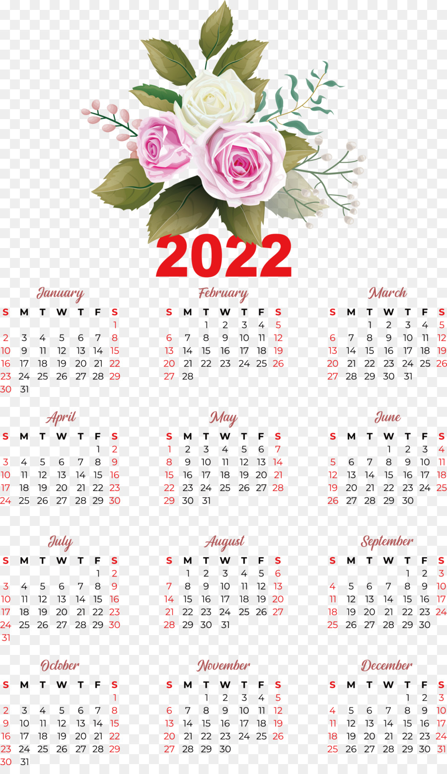 Календарь 2024 года，даты PNG