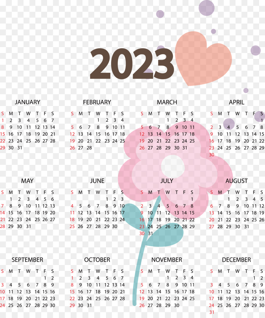 2023 Новый год，Календарь PNG