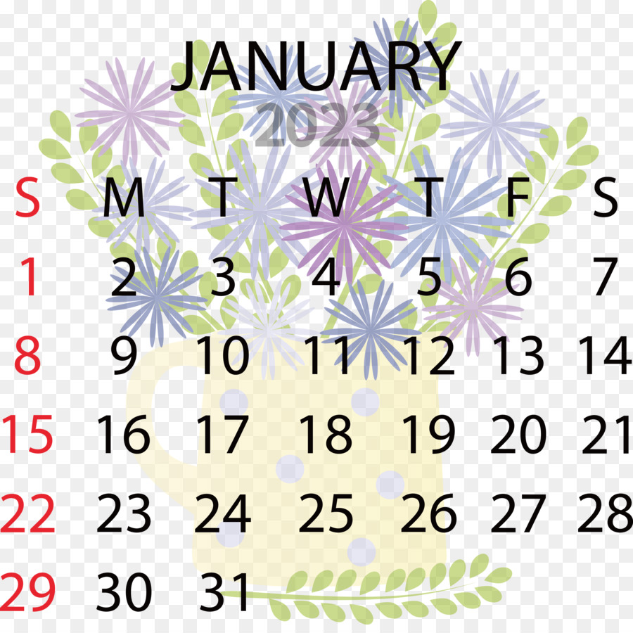 Календарь，Января PNG