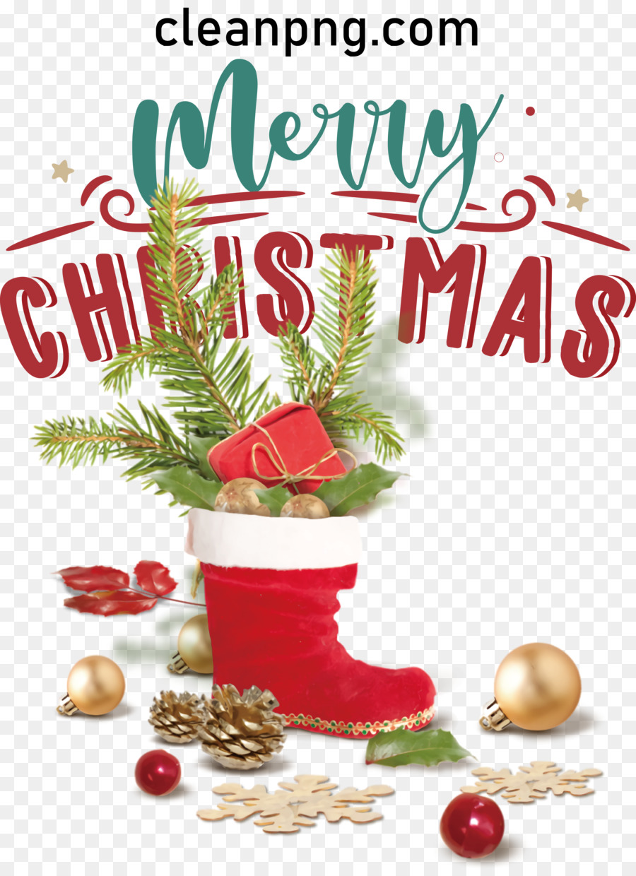 рождественский носок，с Рождеством PNG