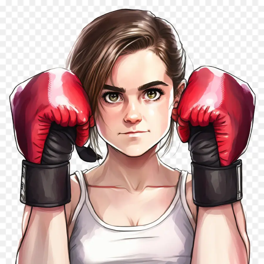 аниме боксерская девушка，боксерские перчатки PNG