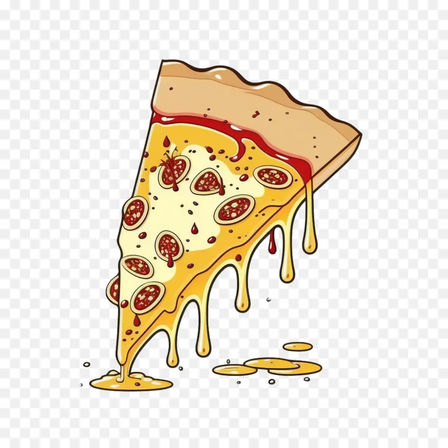 Pizza Slice，капающий сыр PNG