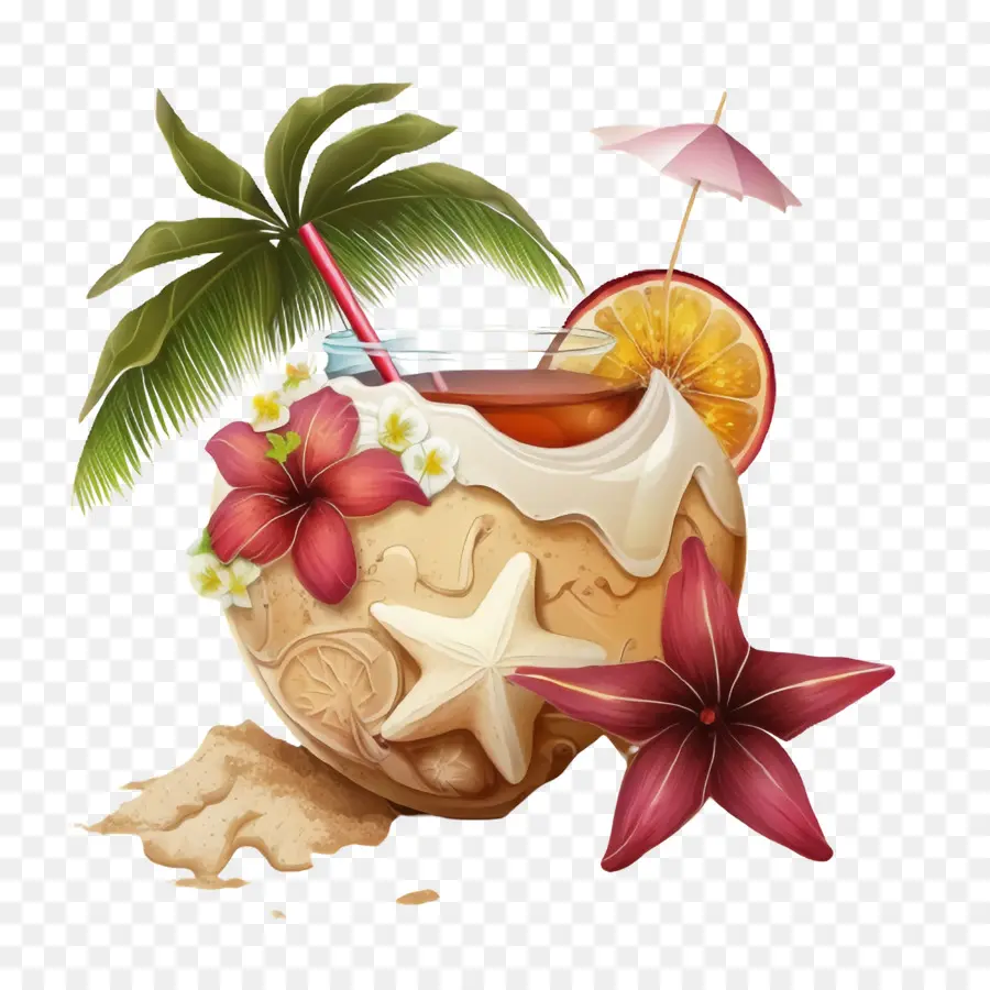 мультфильм кокоса，пляж PNG