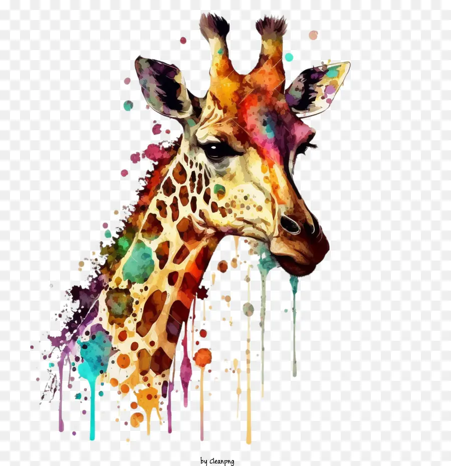 Жираф，разноцветные PNG