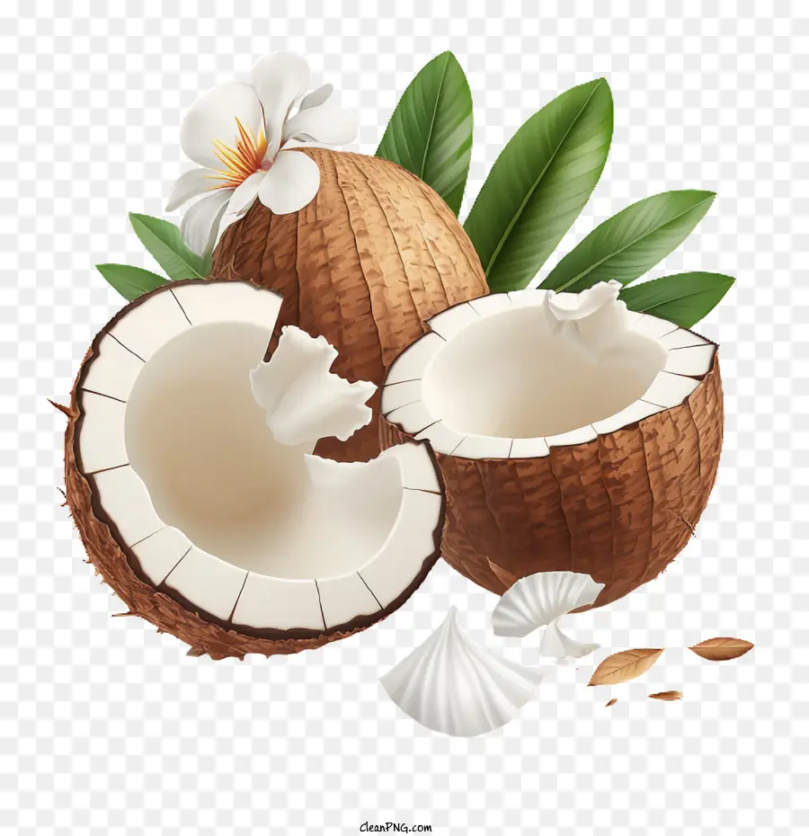 3d Кокосовой，Реалистичный кокос PNG