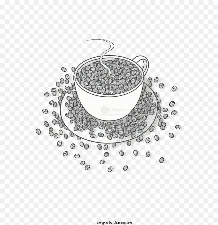 линии чертежа，Cup Of Coffee PNG