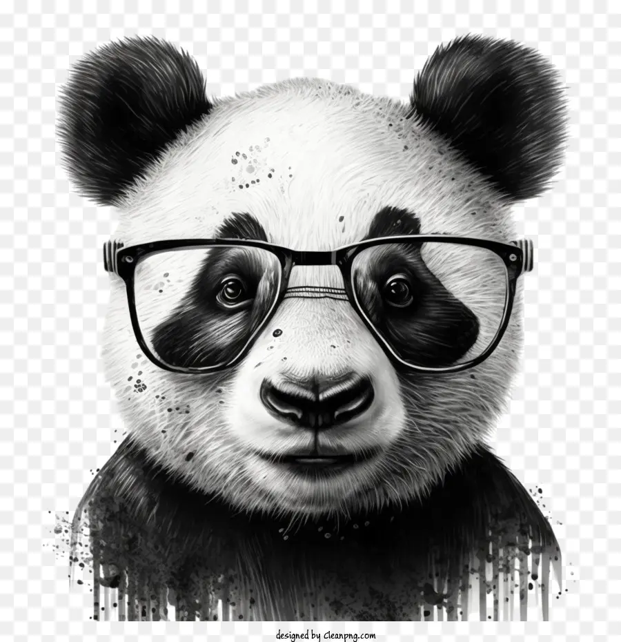 Крутая панда，Реалистичная панда PNG