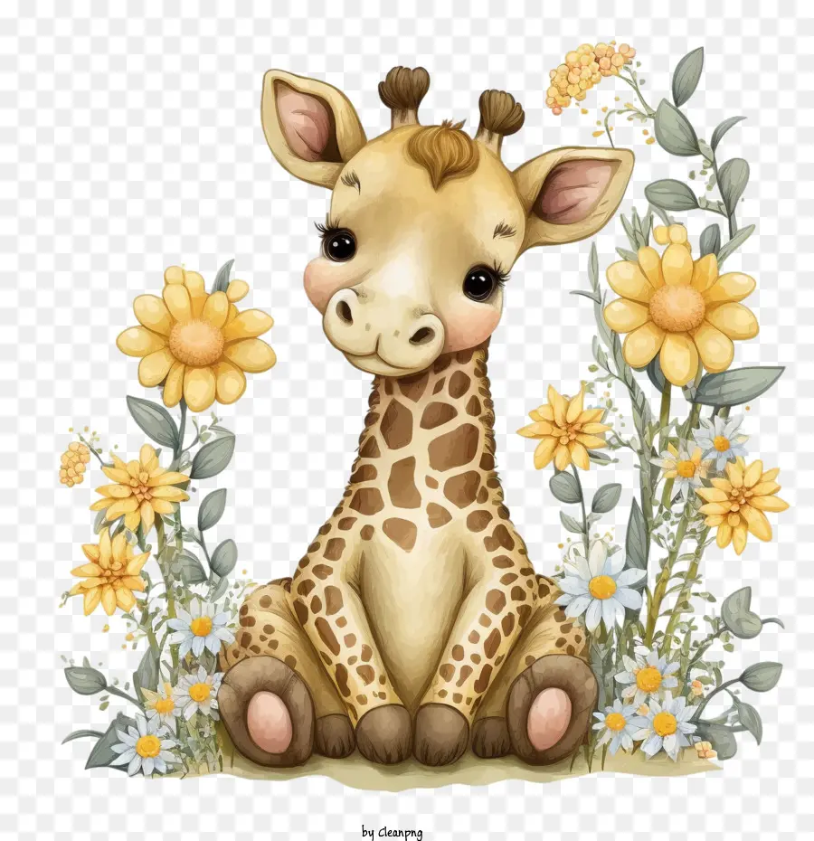 мультфильм жираф，Ребенка Жираф PNG