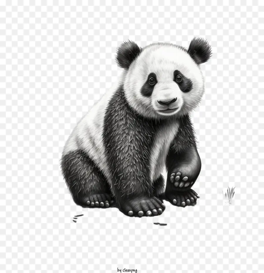 Крутая панда，Реалистичная панда PNG