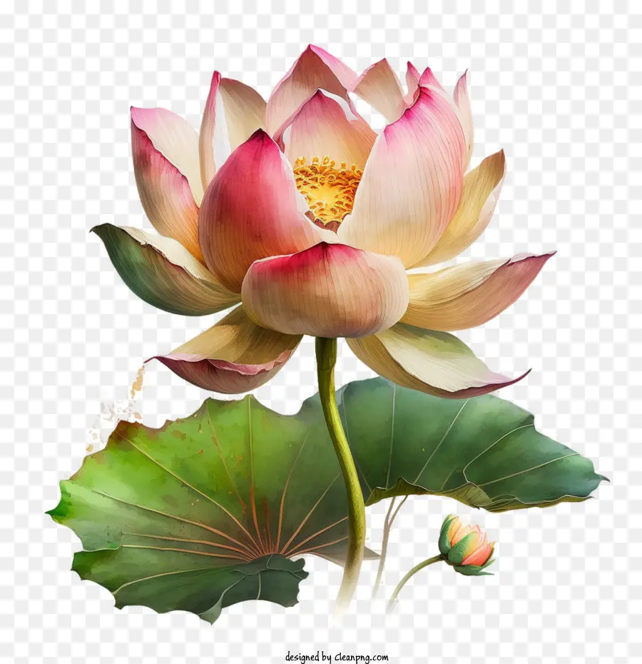 цветок лотоса，Ручная нарисованная лотос цветок PNG