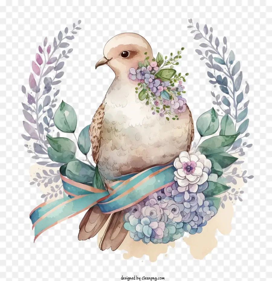 Милый голубь，акварельный голубь PNG