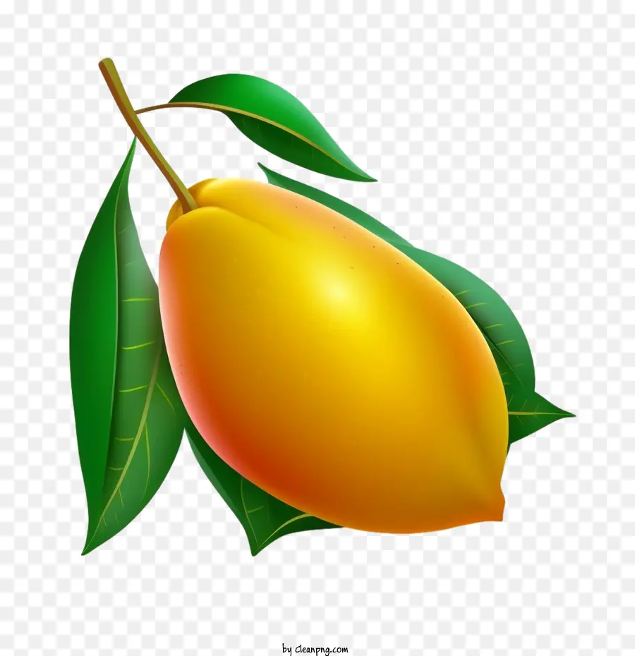 мультфильм манго，манго с листом PNG