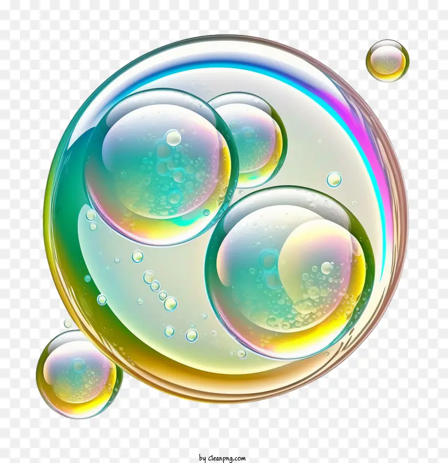 Мыльный пузырь，Красочный мыльный пузырь PNG