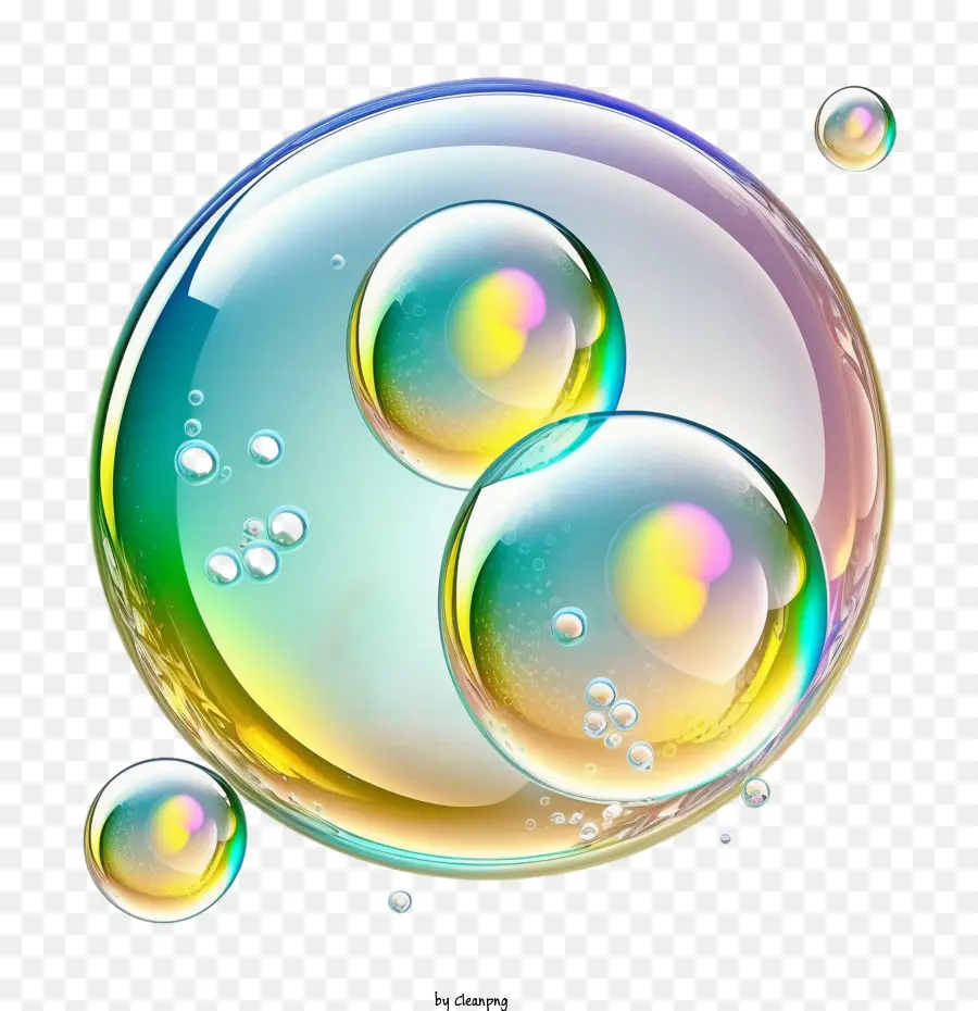 Мыльный пузырь，Красочный мыльный пузырь PNG