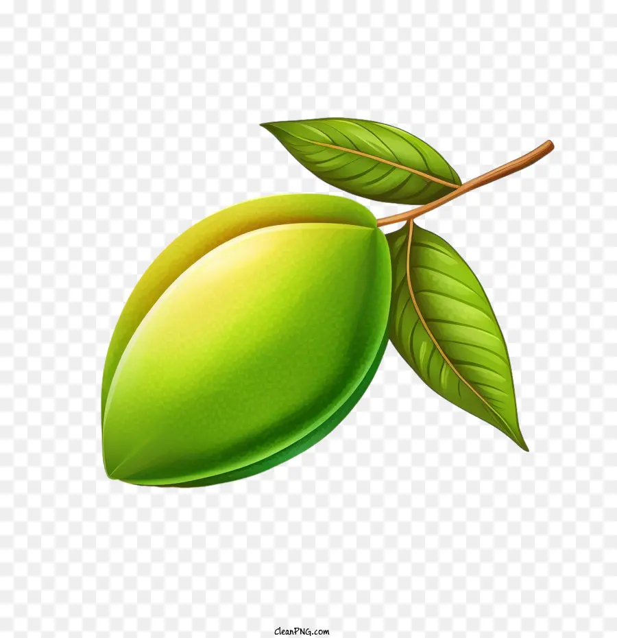 мультфильм манго，зеленый манго PNG