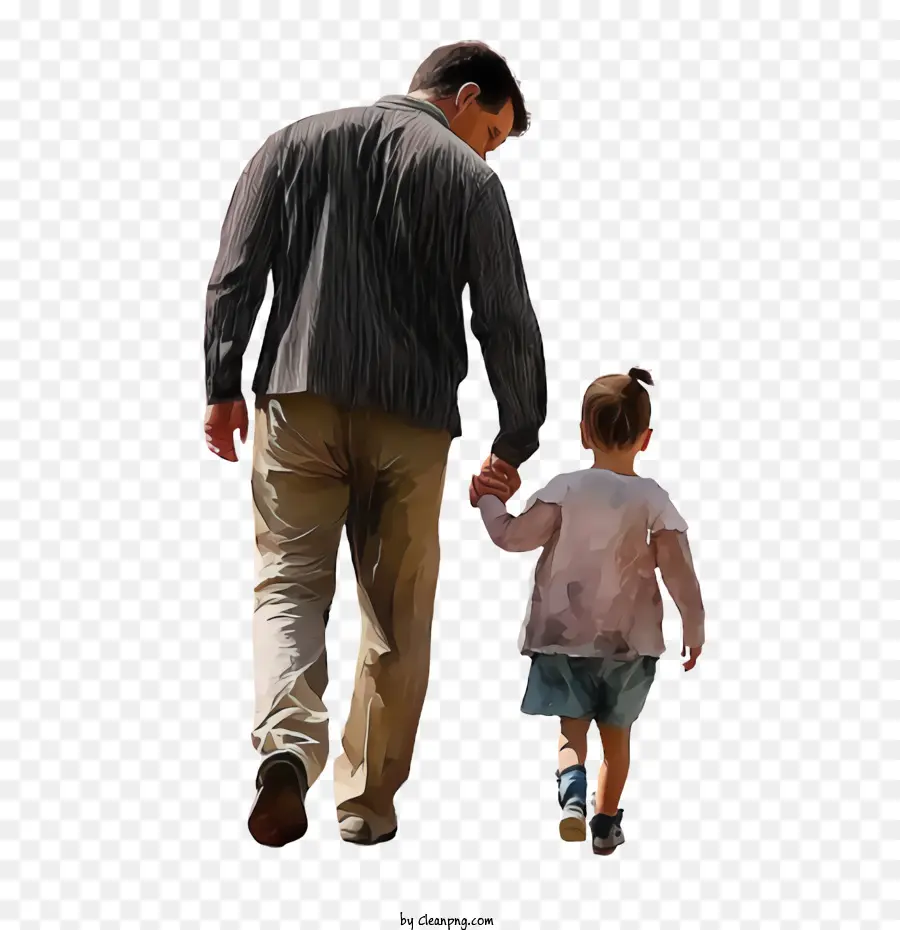 отец и ребенок，день отцов PNG