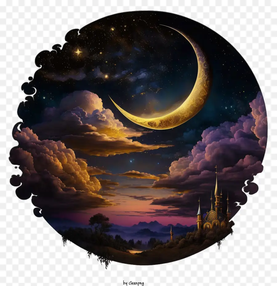 Рамадан Карим，Crescent Moon PNG