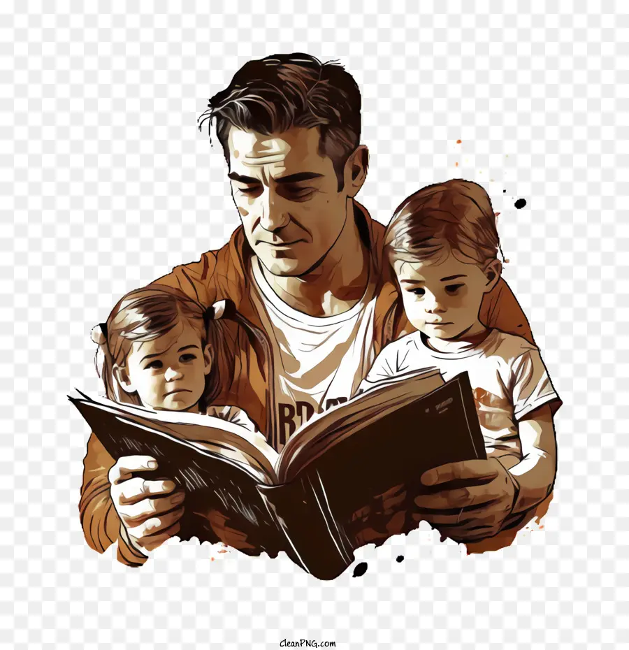отец и дети，день отцов PNG