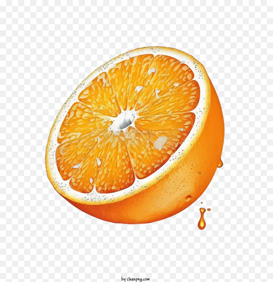 половина оранжевый，Ручная натянута апельсин PNG