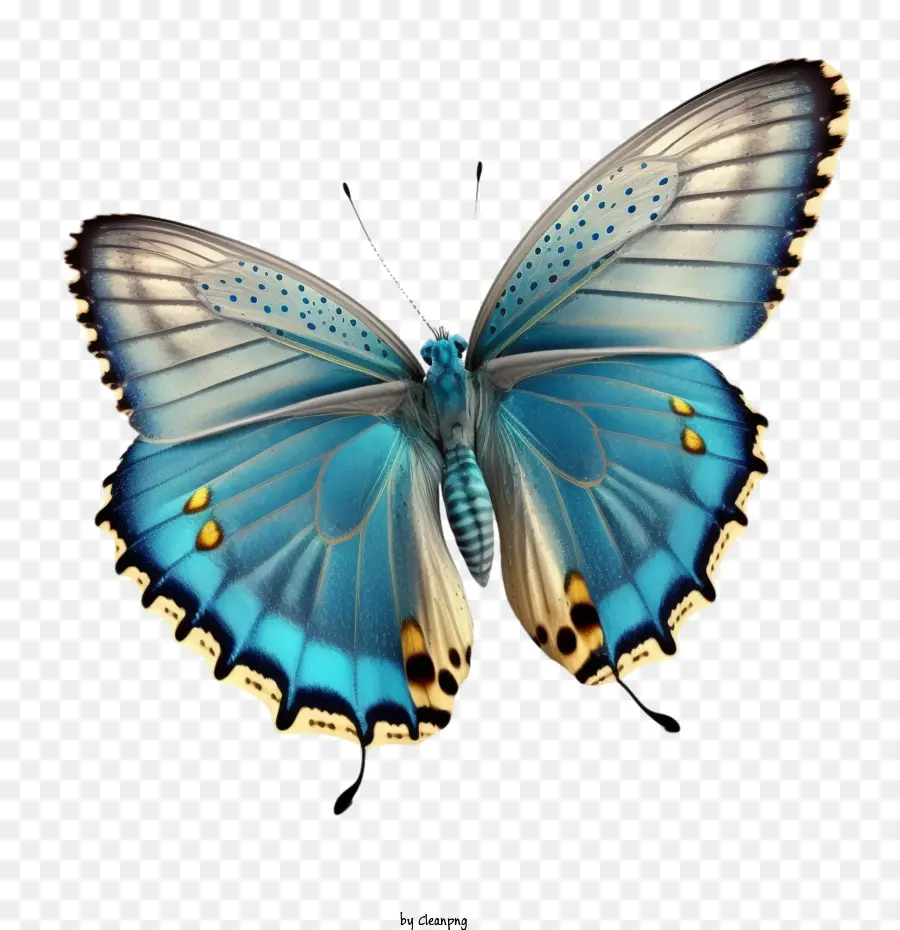голубая бабочка，Бабочка PNG