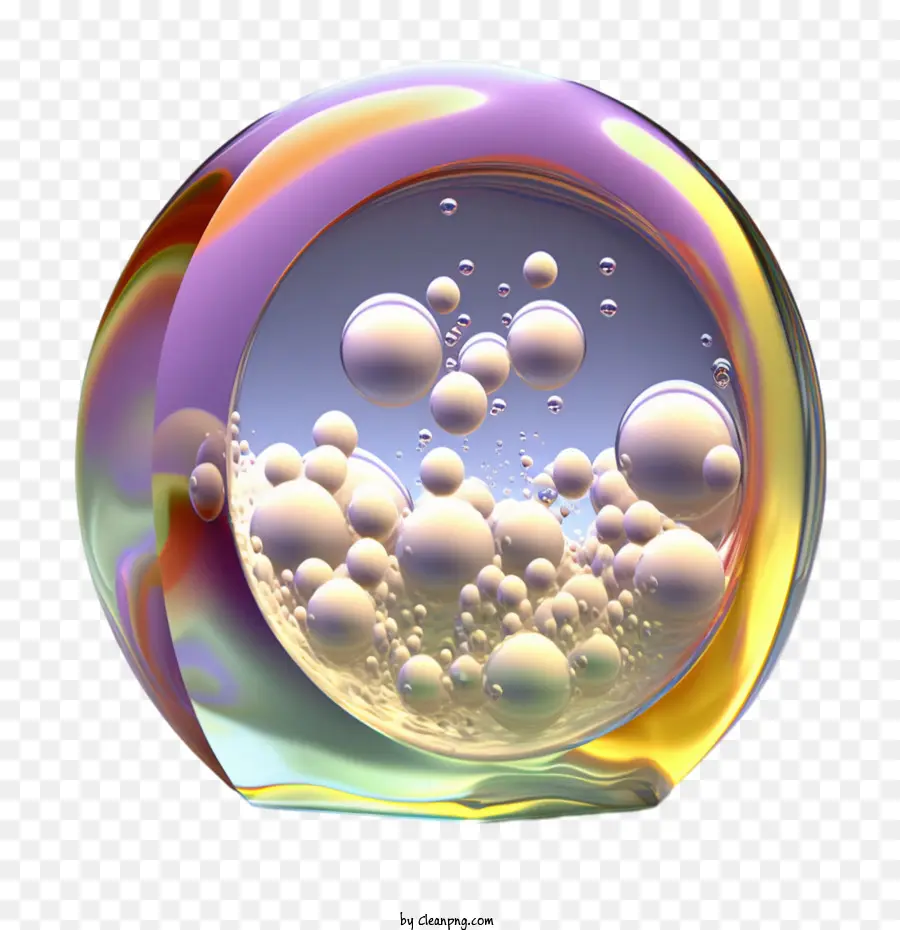 Красочный мыльный пузырь，Мыльный пузырь PNG
