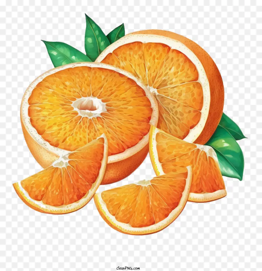 акварельный апельсин，оранжевый PNG
