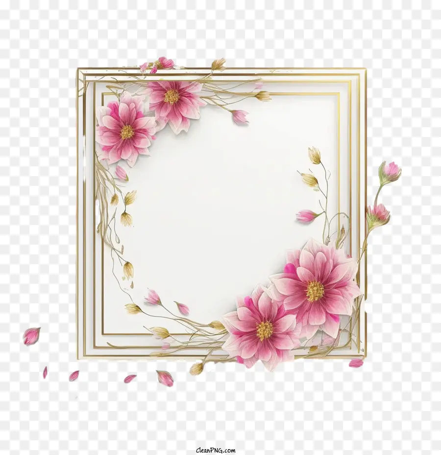 розовый цветочный рамка，цветок кадр PNG