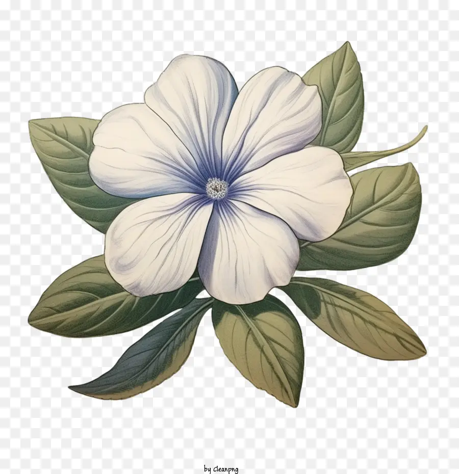 цветок барвинка，Винтажный цветок Vinca PNG