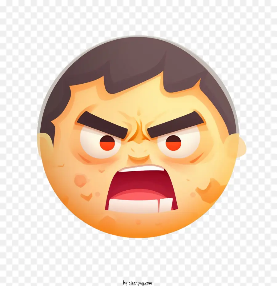 лицо Emoji，Разъяренное лицо эмодзи PNG