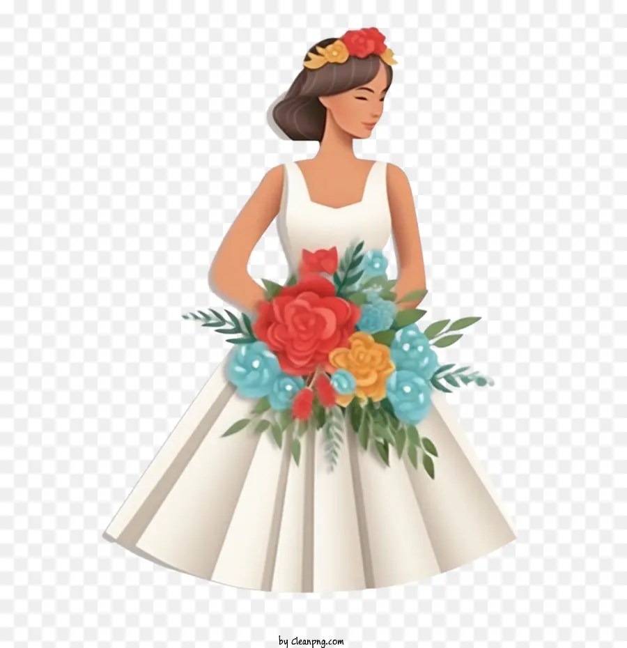 свадебное платье，Свадебное платье из бумаги PNG