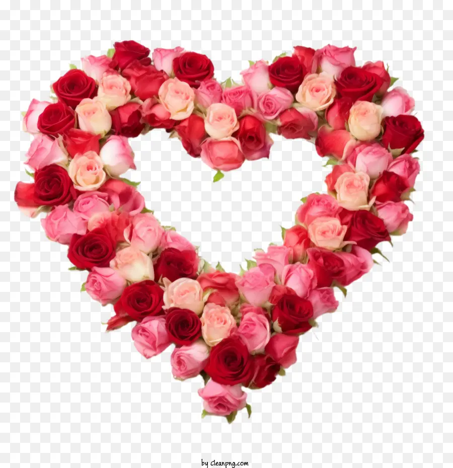 розовое сердце，цветочное сердце PNG