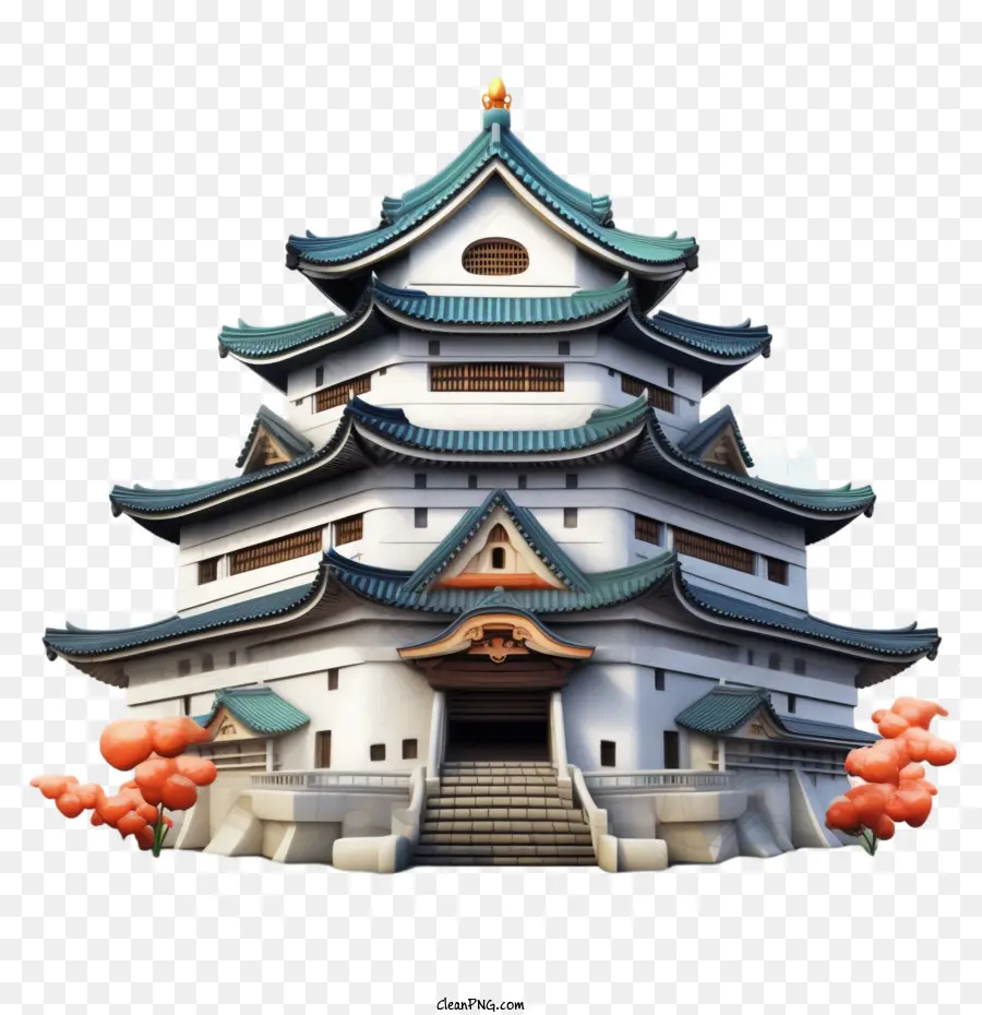 Японский замок，замок PNG