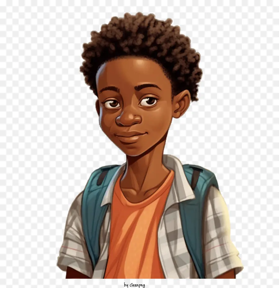 мультфильм мальчик，африканский мальчик PNG
