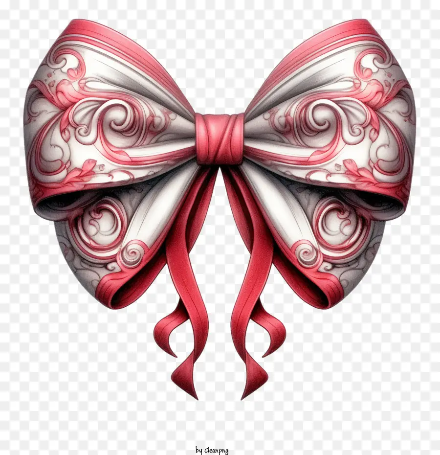 Red Bow，витиеватый PNG