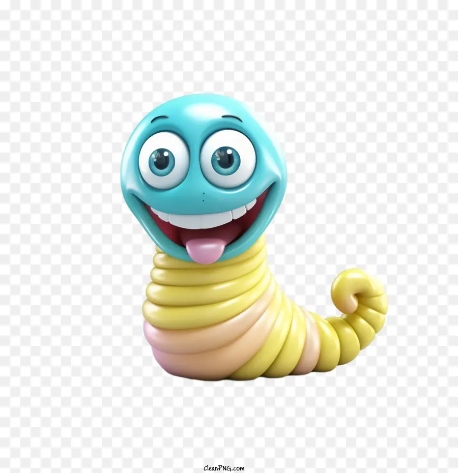 мультипликационный червь，Смайлик PNG