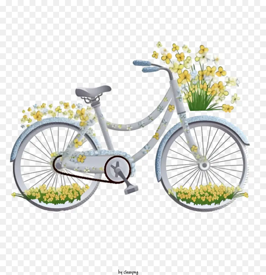 Bike，цветы PNG