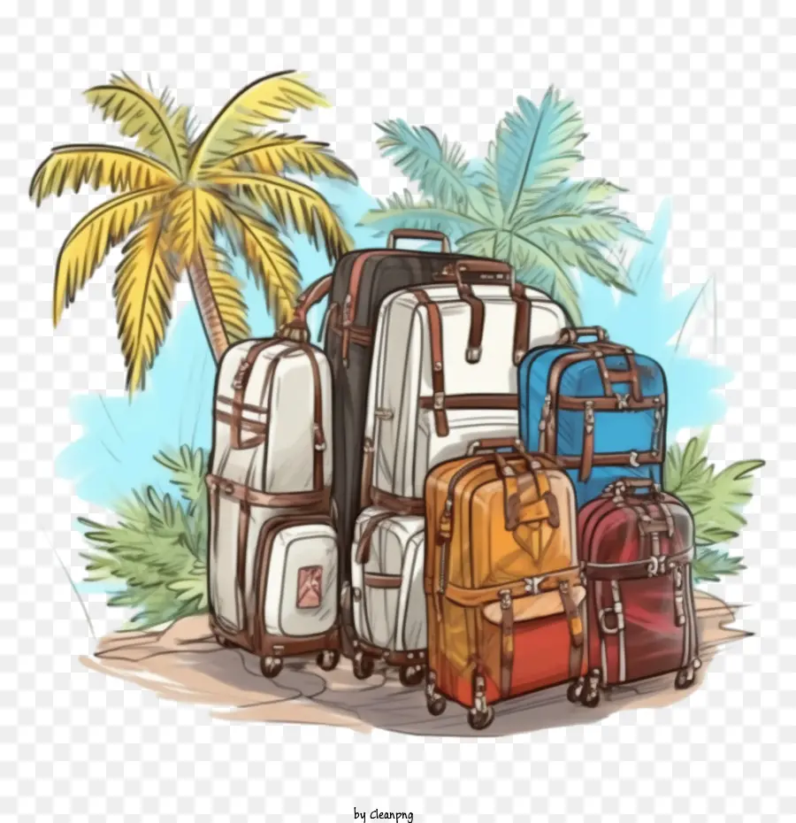 путешествия，багаж PNG