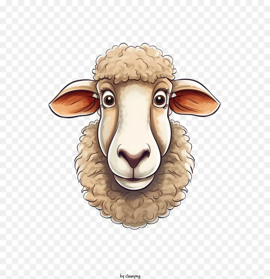 овцы，лицо PNG