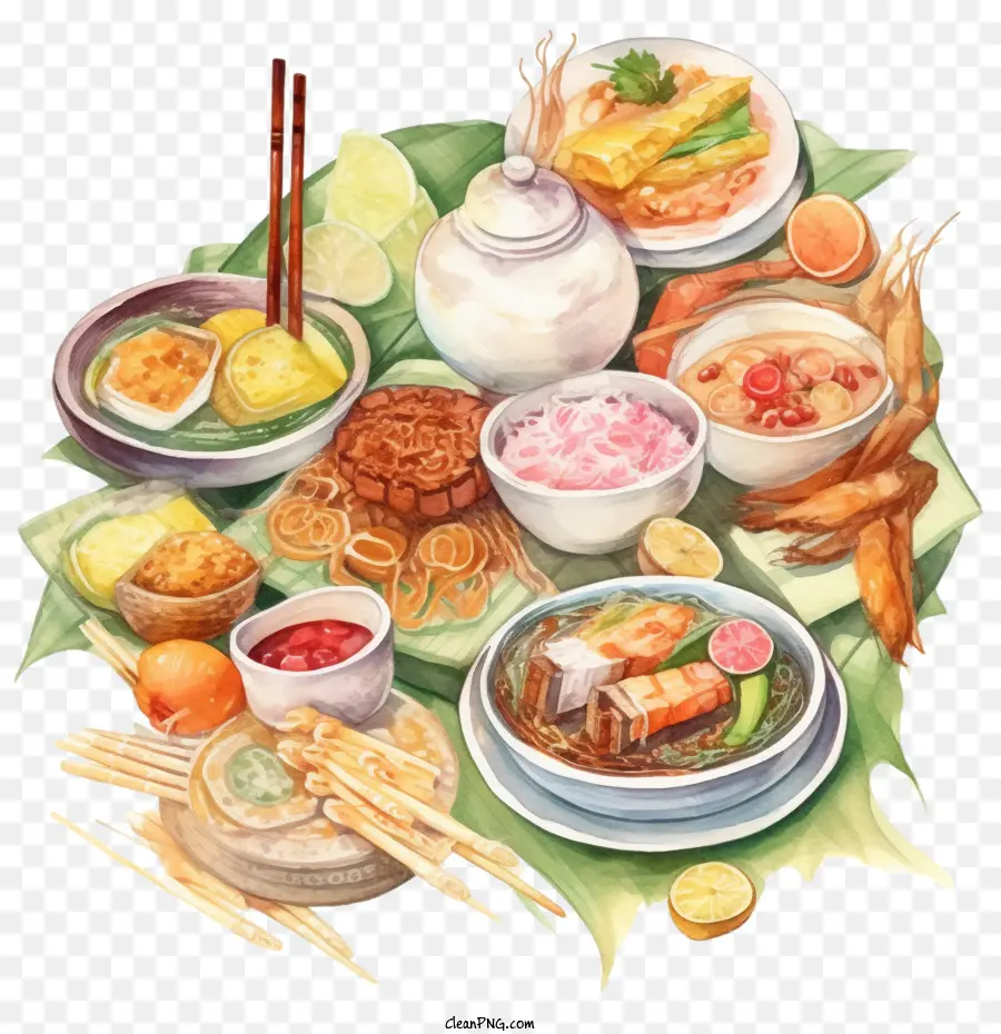 малайской кухни，малайская еда PNG