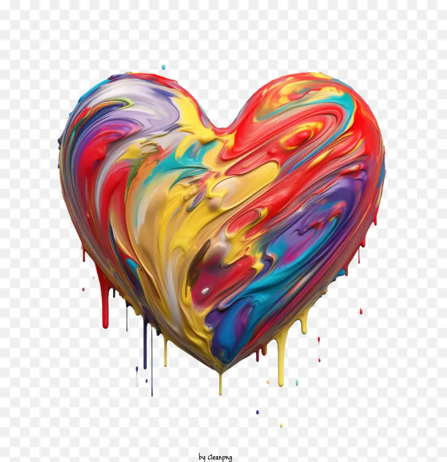 сердце Emoji，краска PNG