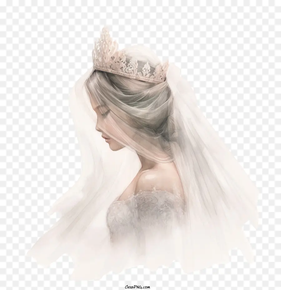 Свадебная корона，невеста PNG