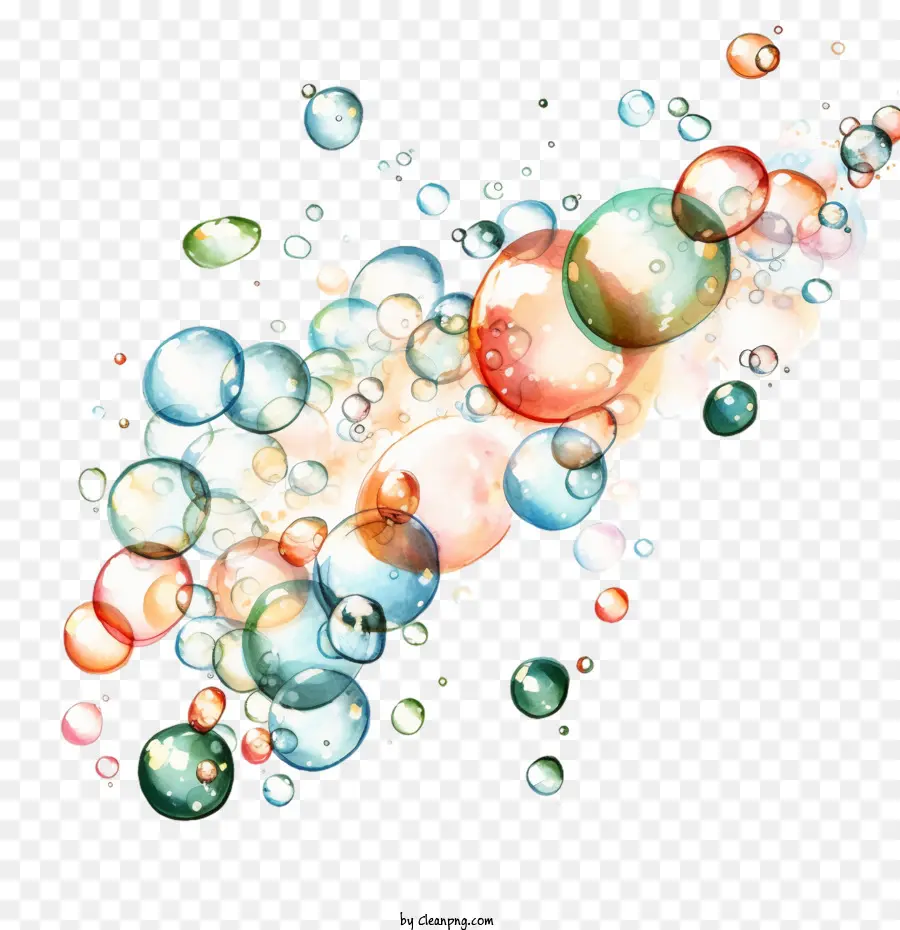 Пузыри，красочные PNG