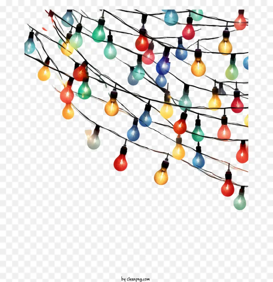 струнные светильники，рождественские огни PNG